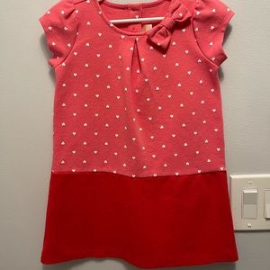 Gymboree size 6 pink and red heart dress